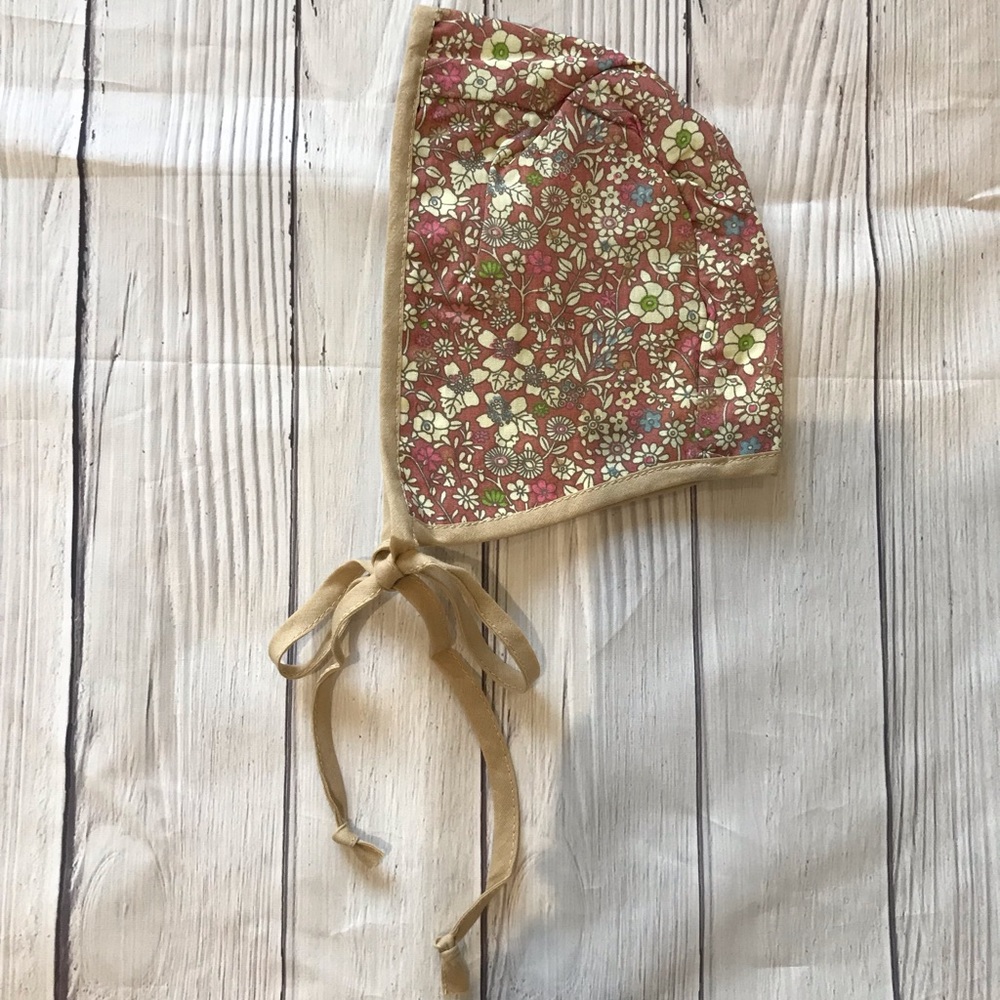 Brand New Floral Baby Bonnet Size 0-3 Months